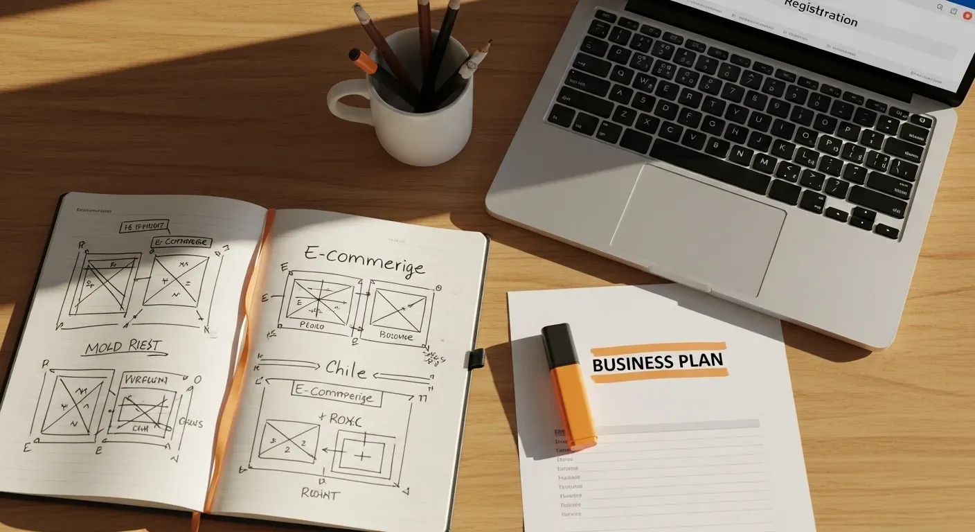 Planificación inicial para hacer una tienda online desde cero con wireframes y registro de dominio chileno