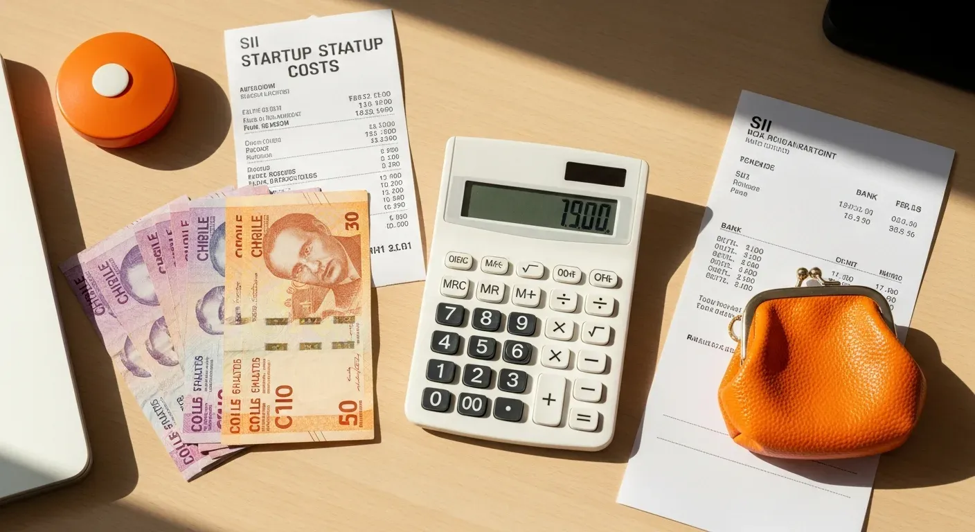 Costos reales en pesos chilenos para iniciar un negocio online en Chile mostrados con calculadora