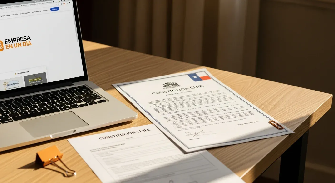 Proceso digital para constituir empresa online en Chile mediante plataforma gubernamental